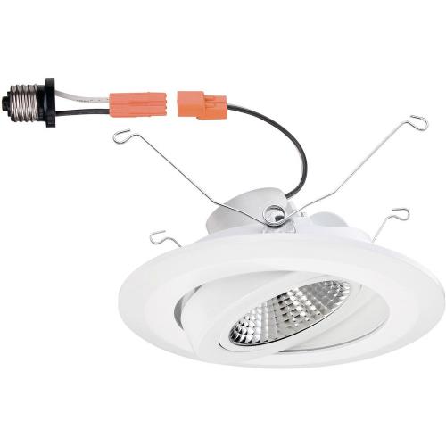 Cordelia Evl6742bwh40 Df Pro 6 Inch 11w 1 4000k Led Remodel Directional Gimbal Recessed Trim Light 6 Inch 11w 1 4000k Led Remodel, Directional Recessed Light Bulb