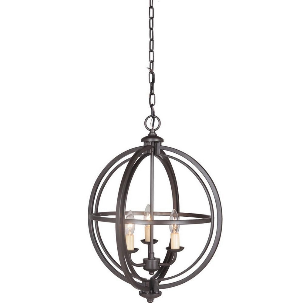 Craftmade Lighting-40133-ESP-Berkeley - Three Light Foyer - 17 inches wide by 21.5 inches high Espresso  Espresso Finish