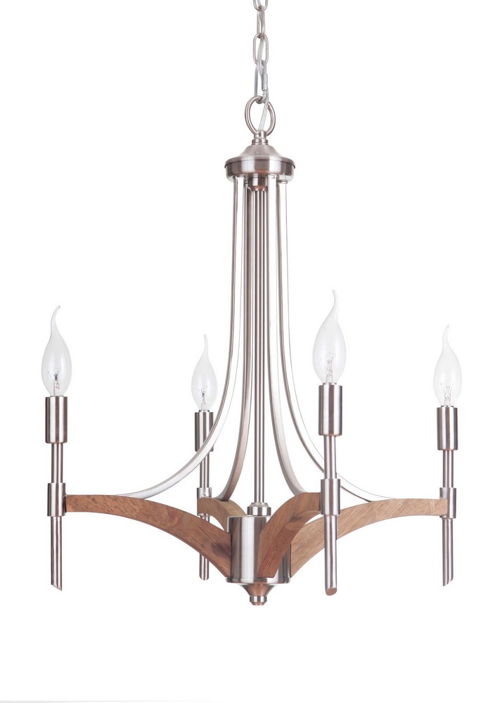 Craftmade Lighting-40324-BNKWB-Tahoe - Four Light Chandelier - 18.5 inches wide by 22.56 inches high   Tahoe - Four Light Chandelier - 18.5 inches wide by 22.56 inches high