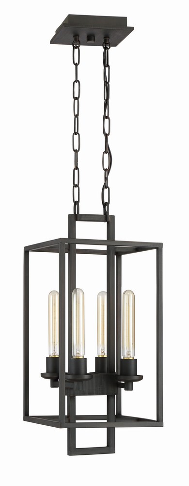 Craftmade Lighting-41534-ABZ-Cubic - Four Light Foyer - 10.5 inches wide by 24 inches high Aged Brushed Bronze  Chrome Finish