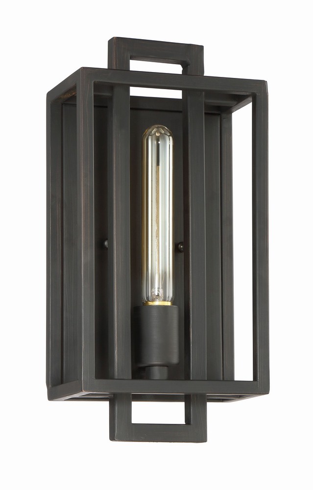 Craftmade Lighting-41561-ABZ-Cubic - One Light Wall Sconce - 7 inches wide by 14 inches high   Aged Bronze Brushed Finish