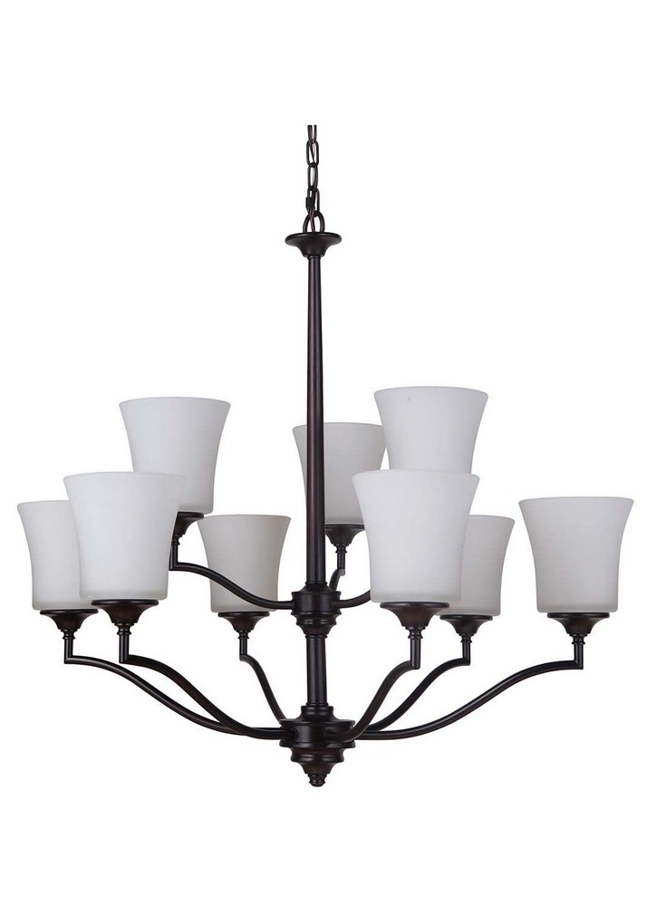 Craftmade Lighting-41729-OB-Helena - Nine Light 2-Tier Chandelier - 31 inches wide by 28.75 inches high   Helena - Nine Light 2-Tier Chandelier - 31 inches wide by 28.75 inches high