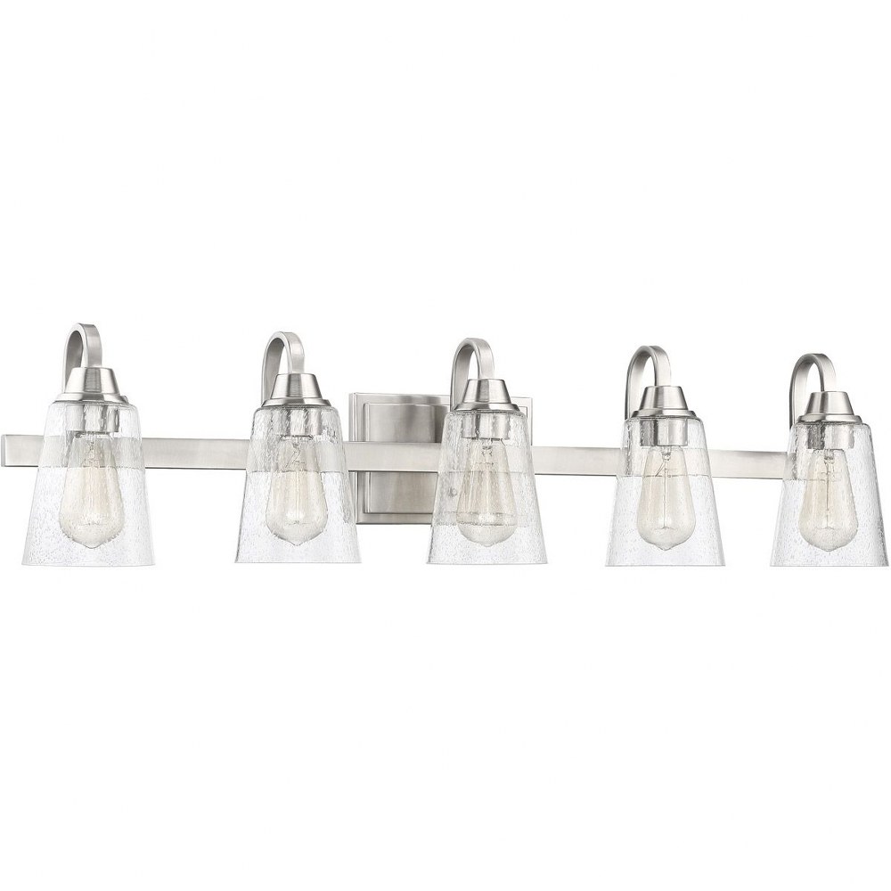 Craftmade Lighting-41905-BNK-CS-Grace 5 Light Transitional/Modern & Contemporary Bath Vanity in Transitional Style - 37 inches wide by 8 inches high   Grace 5 Light Transitional/Modern & Contemporary 