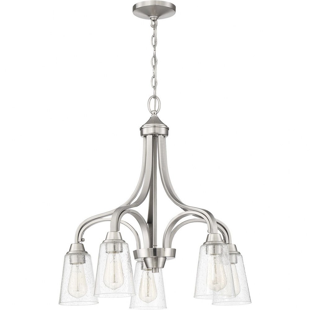 Craftmade Lighting-41915-BNK-CS-Grace - Five Light Down Chandelier - 24 inches wide by 24 inches high   Grace - Five Light Down Chandelier - 24 inches wide by 24 inches high