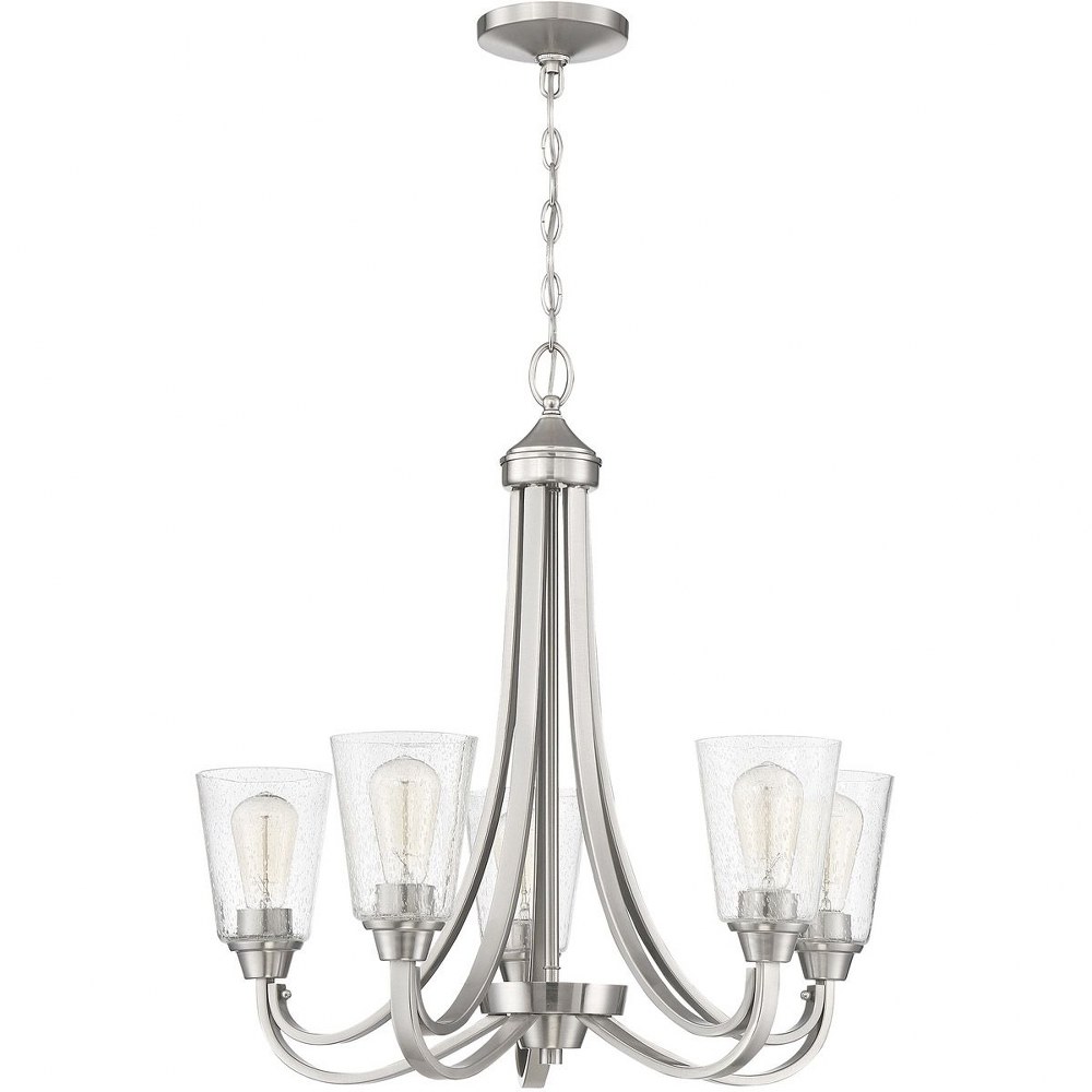 Craftmade Lighting-41925-BNK-CS-Grace - Five Light Chandelier - 26 inches wide by 27 inches high   Grace - Five Light Chandelier - 26 inches wide by 27 inches high