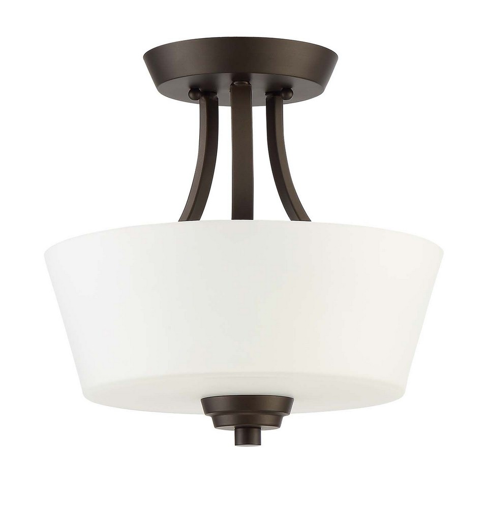 Craftmade Lighting-41952-ESP-Grace - Two Light Convertible Semi-Flush Mount - 13 inches wide by 12.5 inches high Espresso  Espresso Finish