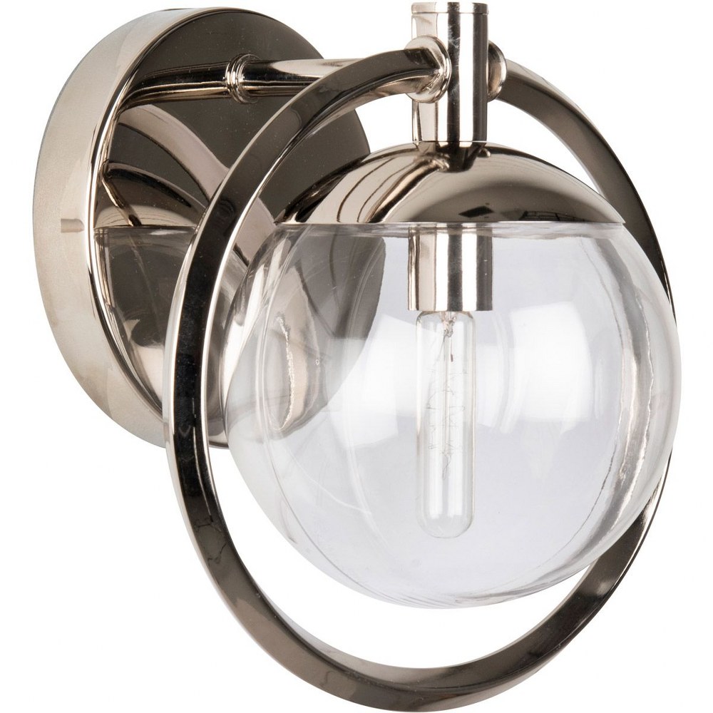 Craftmade Lighting-45501-PLN-Piltz 1 Light Transitional/Modern & Contemporary Bath Vanity - 10.13 inches wide by 9.13 inches high   Polished Nickel Finish with Clear Glass