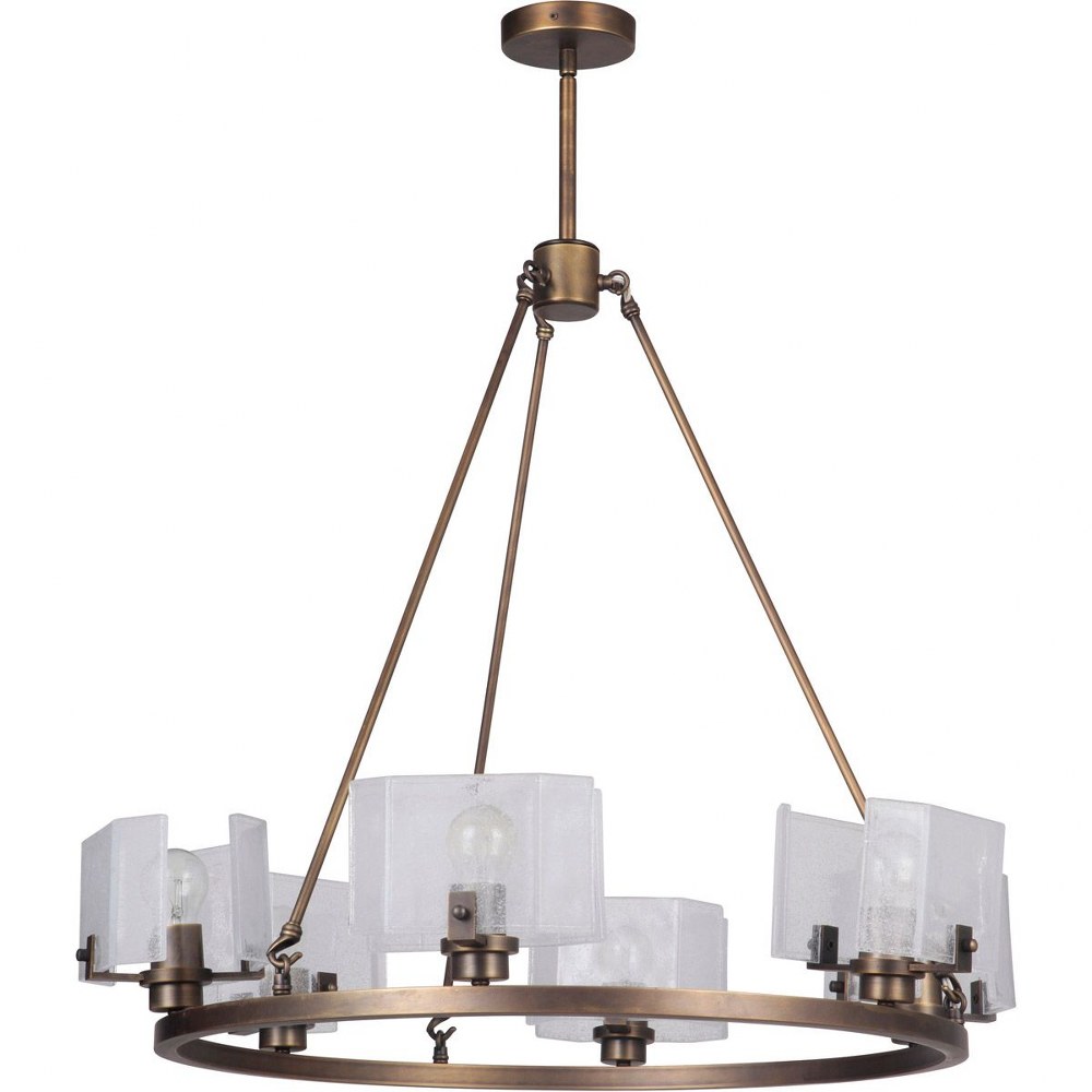 Craftmade Lighting-47626-PLN-Trouvaille - Six Light Chandelier   Polished Nickel Finish with Clear Seeded Glass
