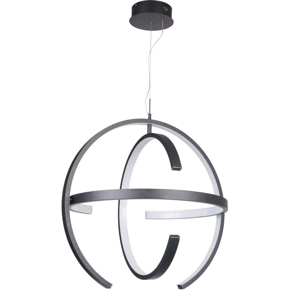 Craftmade Lighting-47890-MBK-LED-Dolby - 71W 1 LED Pendant - 31.5 inches wide by 34.25 inches high   Matte Black Finish with Frost White Glass