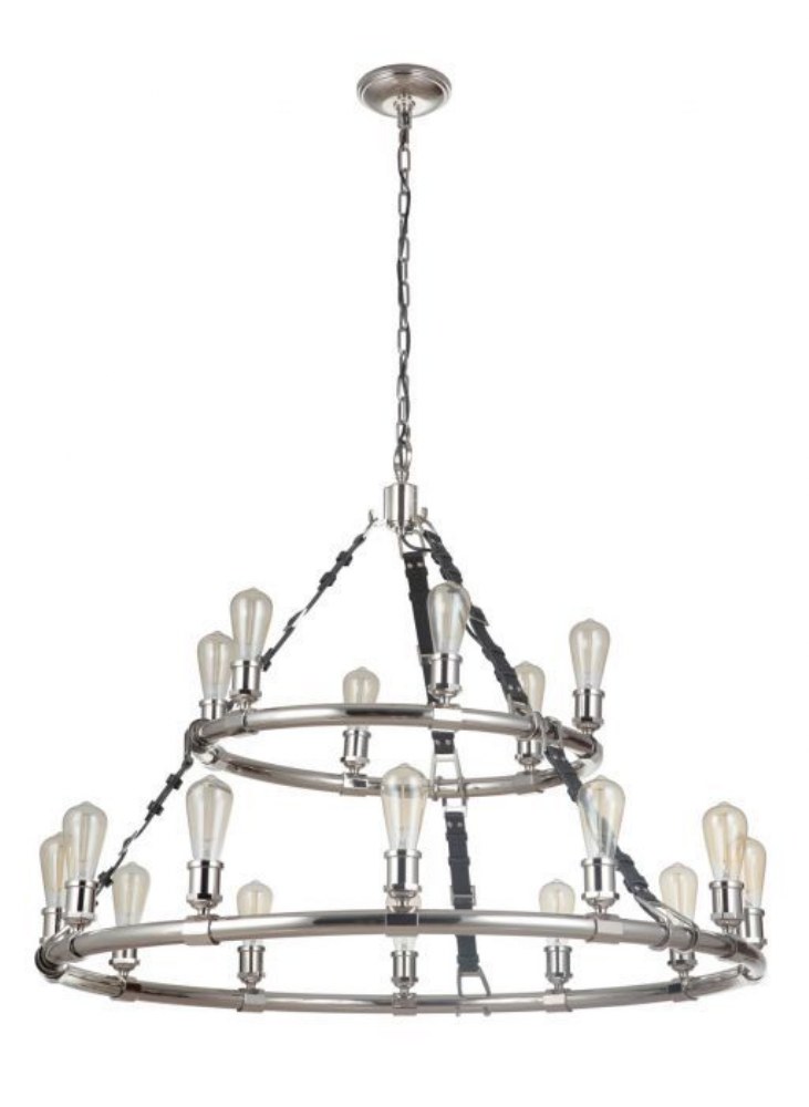 Craftmade Lighting-48118-PLN-Huxley - Eighteen Light Chandelier - 43.5 inches wide by 33.25 inches high   Polished Nickel Finish with Blade Finish