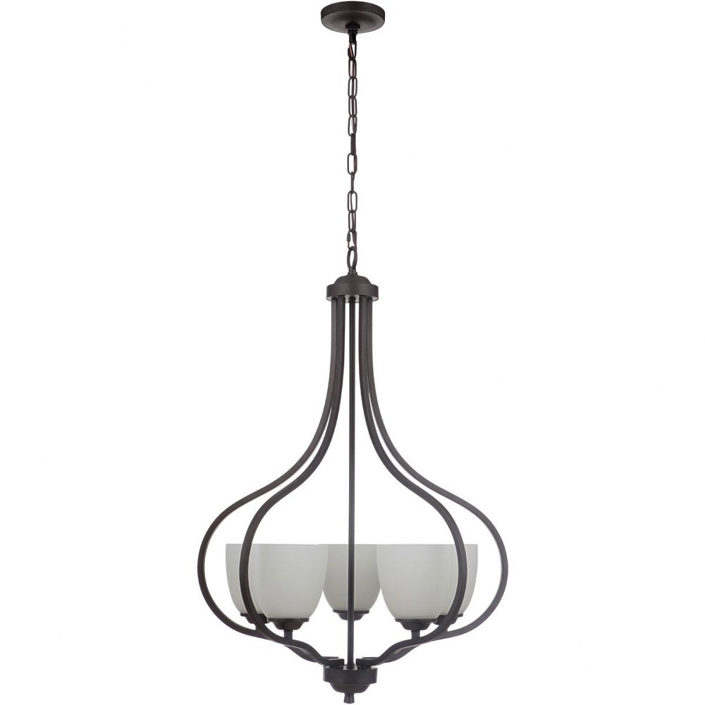 Craftmade Lighting-49935-ESP-WG-Serene - Five Light Foyer in Transitional Style - 25 inches wide by 34.5 inches high Espresso  Espresso Finish