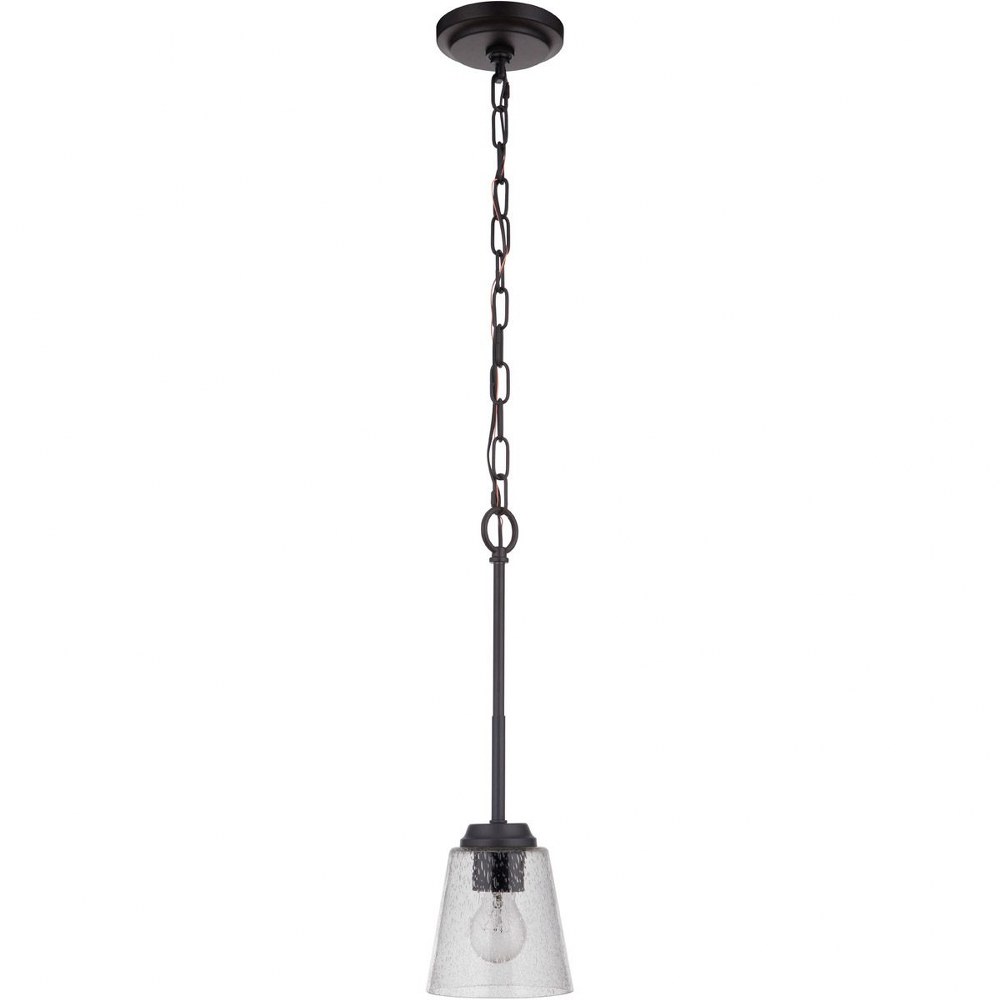 Craftmade Lighting-50291-FB-Tyler - One Light Mini Pendant Flat Black  Flat Black Finish