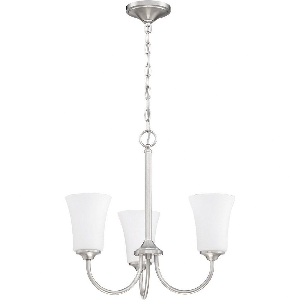 Craftmade Lighting-50423-BNK-WG-Gwyneth - Three Light Chandelier in Traditional Style - 20 inches wide by 18.5 inches high   Gwyneth - Three Light Chandelier in Traditional Style - 20 inches wide by 1