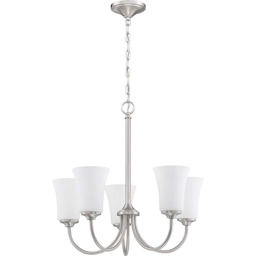 Craftmade Lighting-50425-BNK-WG-Gwyneth - Five Light Chandelier in Traditional Style - 23 inches wide by 22 inches high   Gwyneth - Five Light Chandelier in Traditional Style - 23 inches wide by 22 in