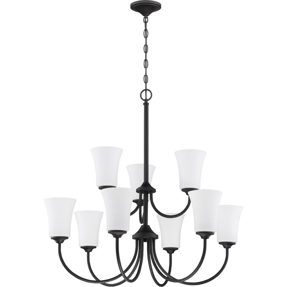 Craftmade Lighting-50429-FB-WG-Gwyneth - Nine Light 2-Tier Chandelier in Traditional Style - 32 inches wide by 32 inches high   Gwyneth - Nine Light 2-Tier Chandelier in Traditional Style - 32 inches 