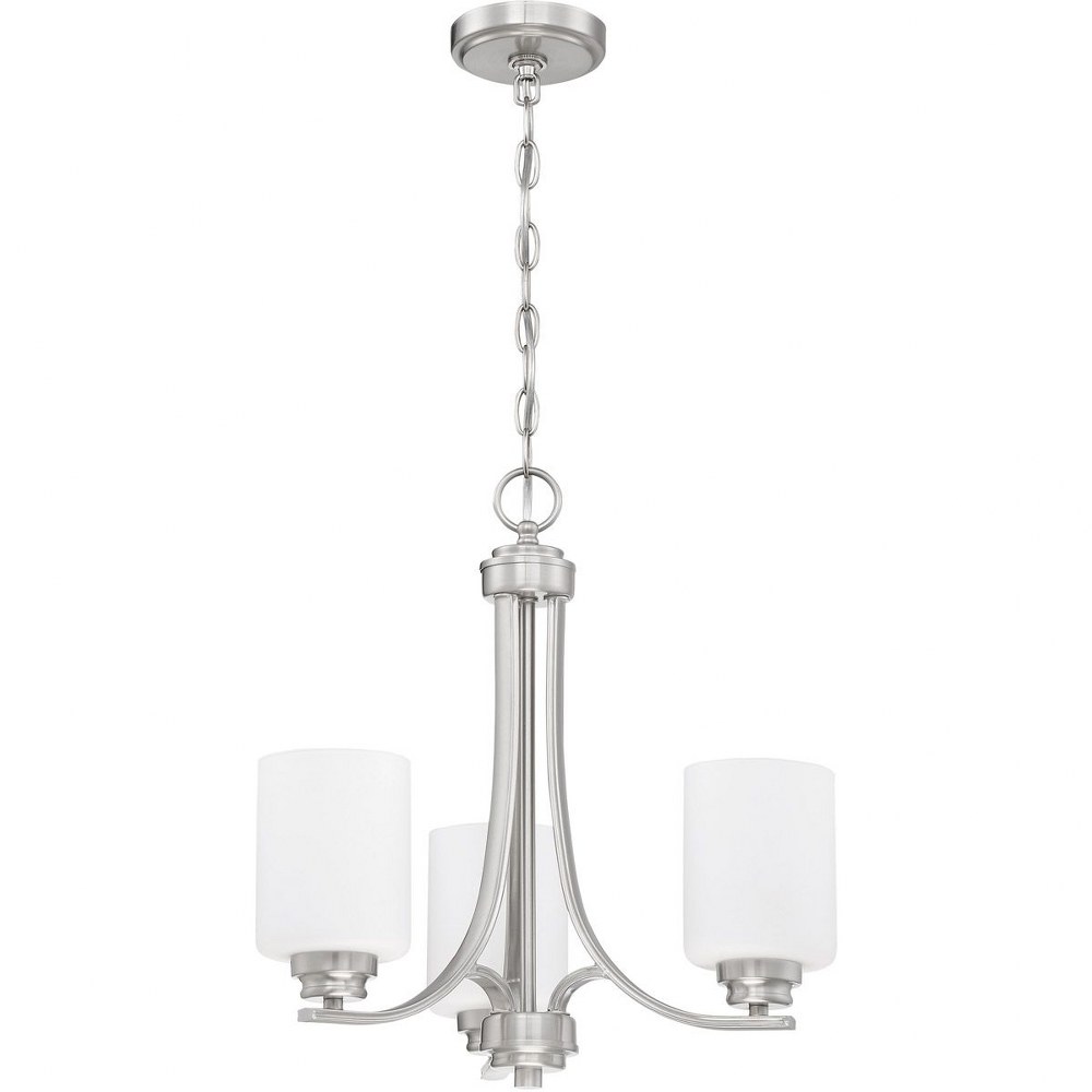 Craftmade Lighting-50523-BNK-WG-Bolden - Three Light Chandelier in Transitional Style - 18 inches wide by 18 inches high   Bolden - Three Light Chandelier in Transitional Style - 18 inches wide by 18 