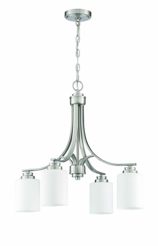 Craftmade Lighting-50524-BNK-WG-Bolden - Four Light Chandelier in Transitional Style - 23 inches wide by 22 inches high   Bolden - Four Light Chandelier in Transitional Style - 23 inches wide by 22 in