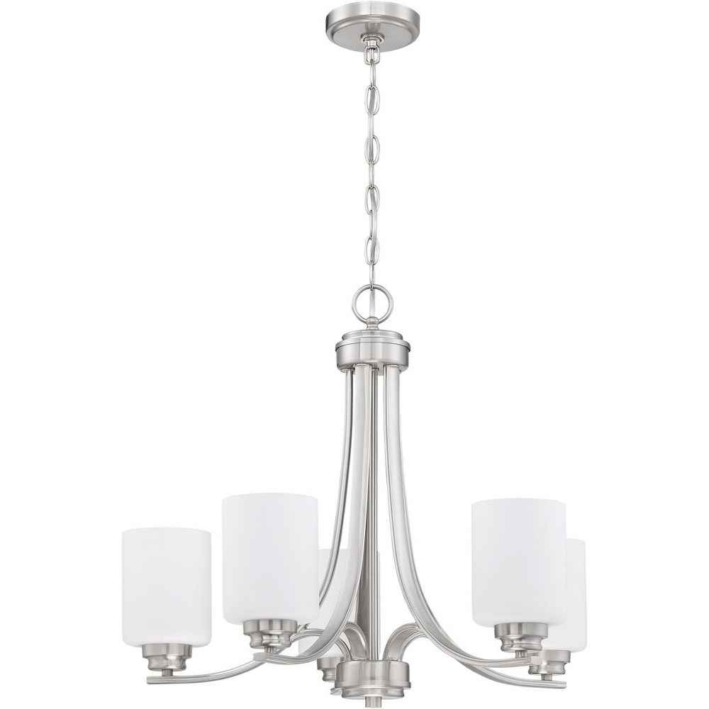 Craftmade Lighting-50525-BNK-WG-Bolden - Five Light Chandelier in Transitional Style - 24 inches wide by 20.5 inches high   Bolden - Five Light Chandelier in Transitional Style - 24 inches wide by 20.