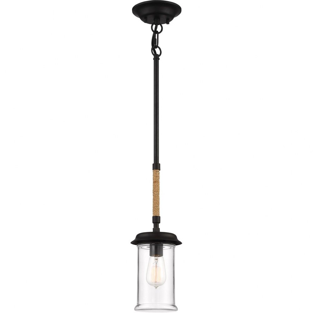 Craftmade Lighting-52091-ESP-Homestead - One Light Outdoor Pendant   Espresso Finish with Clear Glass