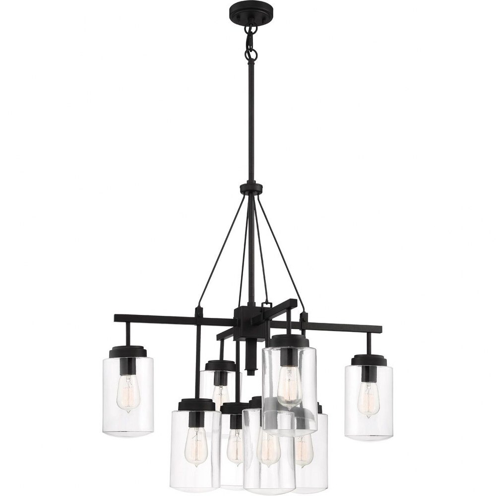 Craftmade Lighting-52128-ESP-Crosspoint - Eight Light Outdoor Chandelier in Transitional Style - 30.25 inches wide by 32.38 inches high   Espresso Finish with Clear Glass