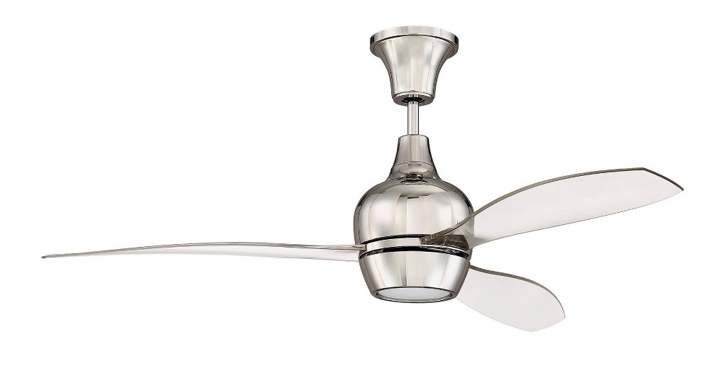 Craftmade Lighting-BRD52PLN3-Bordeaux - 52 Inch Ceiling Fan with Light Kit   Polished Nickel Finish