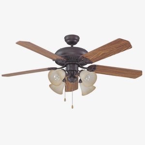 Craftmade Lighting-MAN52ABZ5C4-Manor - 52 Inch Dual Mount Ceiling Fan   Manor - 52 Inch Dual Mount Ceiling Fan