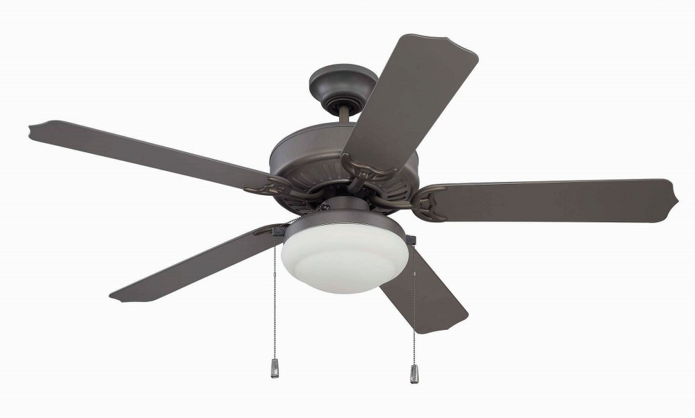 Craftmade Lighting-END52ESP5PC1-All- Ceiling Fan With Light Kit in Outdoor Style - 52 inches wide by 18.41 inches high Espresso  Matte Black Finish with Matte White Glass