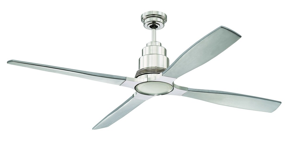 Craftmade Lighting-K11285-Ricasso - Ceiling Fan with Light Kit - 60 inches wide by 16.62 inches high   Polished Nickel Finish with Brushed Nickel Blade Finish