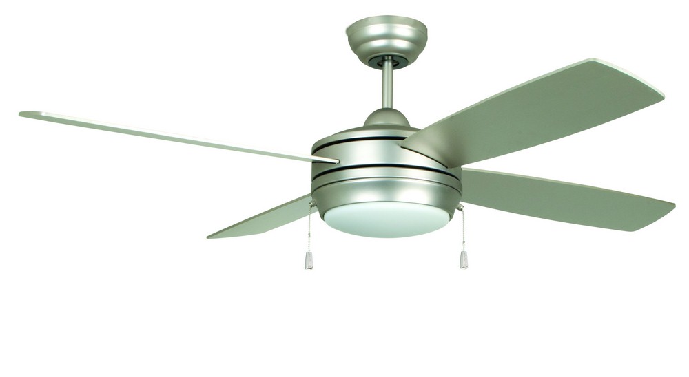 Craftmade Lighting-LAV52BN4LK-LED-Laval - 52 Inch Ceiling Fan With Light Kit   Brushed Pewter Finish with Matte Silver/Maple Blade Finish with Frost White Glass