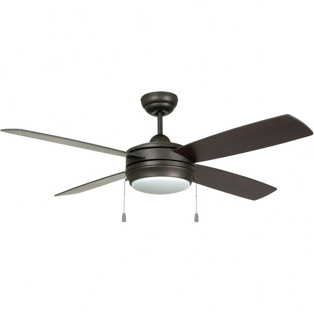 Craftmade Lighting-LAV52ESP4LK-LED-Laval - Ceiling Fan with Light Kit in Contemporary Style - 52 inches wide by 15.34 inches high   Espresso Finish with Espresso/Dark Walnut Blade Finish with Frost Wh