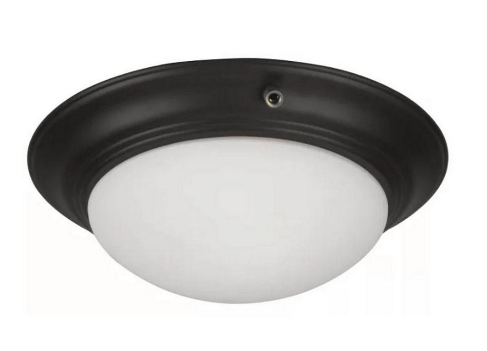 Craftmade Lighting-LKE53-FB-LED-Acxcessory - 2 Light Fan Bowl Light Kit in Traditional Style - 11 inches wide by 5.5 inches high Flat Black  White Finish with Cased White Glass