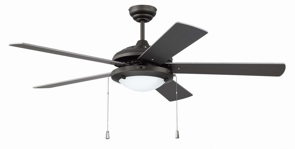 Craftmade Lighting-NIK52ESP5-Nikia - Ceiling Fan with Light Kit in Modern Contractor Style - 52 inches wide by 15.95 inches high   Espresso Finish with Espresso/Walnut Blade Finish with Frosted White 