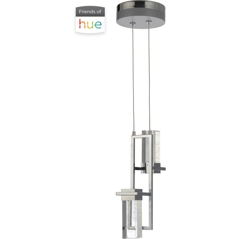 Craftmade Lighting-P780CH2-HUE-Hue - 11W 1 LED LED Mini Pendant - 7.6 inches wide by 16.13 inches high   Chrome Finish with K9 Clear Seeded Crystal