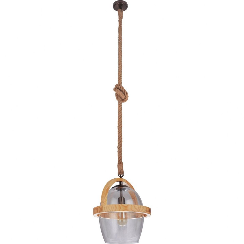 Craftmade Lighting-P821NBZ1-One Light Mini Pendant with Cord - 6.75 inches wide by 11.5 inches high   Nordic Bronze Finish with Clear Glass