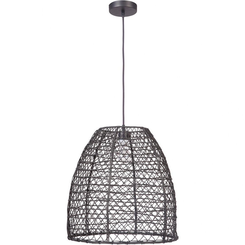 Craftmade Lighting-P920MBK1-One Light Pendant with Cord - 9.88 inches wide by 13.75 inches high   Matte Black Finish with Matte Black Shade