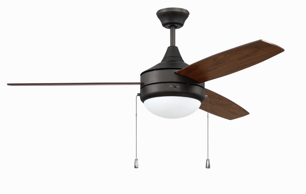 Craftmade Lighting-PHA52ESP3-Phaze - 3 Blade Ceiling Fan with Light Kit in Modern Contractor Style - 52 inches wide by 16.73 inches high Pull Chain  Espresso Finish with Espresso/Walnut Blade Finish w