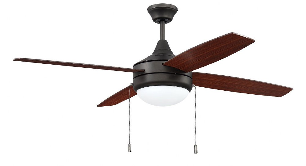 Craftmade Lighting-PHA52ESP4-Phaze - 4 Blade Ceiling Fan with Light Kit in Modern Contractor Style - 52 inches wide by 16.73 inches high Pull Chain  Espresso Finish with Espresso/Walnut Blade Finish w