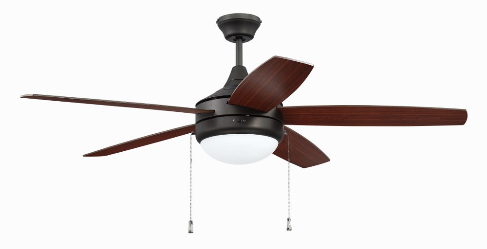 Craftmade Lighting-PHA52ESP5-Phaze - 5 Blade Ceiling Fan with Light Kit in Modern Contractor Style - 52 inches wide by 16.73 inches high Pull Chain  Espresso Finish with Espresso/Walnut Blade Finish w