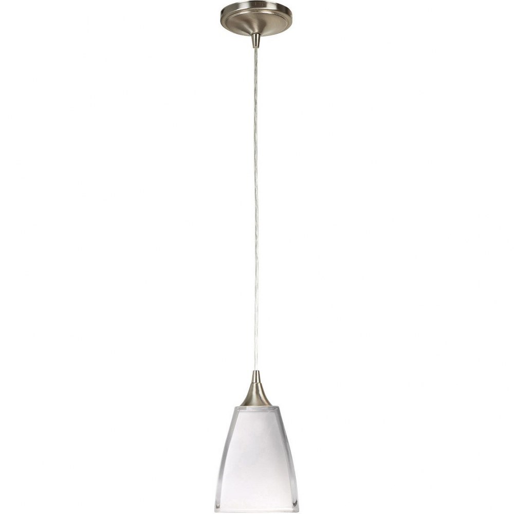 Craftmade Lighting-PN892F-PNK-WC-Hue - 10W 1 LED Mini Pendant with Cord - 5 inches wide by 8.5 inches high   Polished Nickel Finish with Frost Glass