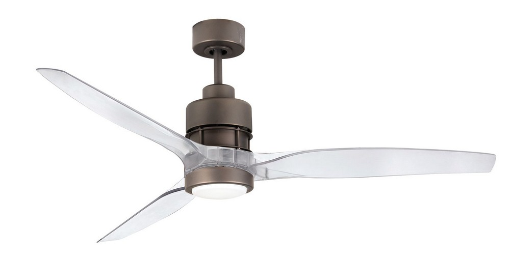 Craftmade Lighting-SON52ESP-60CA-Sonnet - Ceiling Fan with Blades and Light Kit - 60 inches wide by 16.77 inches high Clear Acrylic Blades  Espresso Finish with White Frosted Glass
