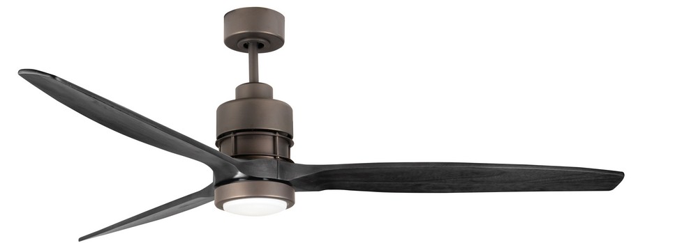 Craftmade Lighting-SON52ESP-60GW-Sonnet - Ceiling Fan with Blades and Light Kit - 60 inches wide by 16.77 inches high Grey Wood Blades  Espresso Finish with White Frosted Glass