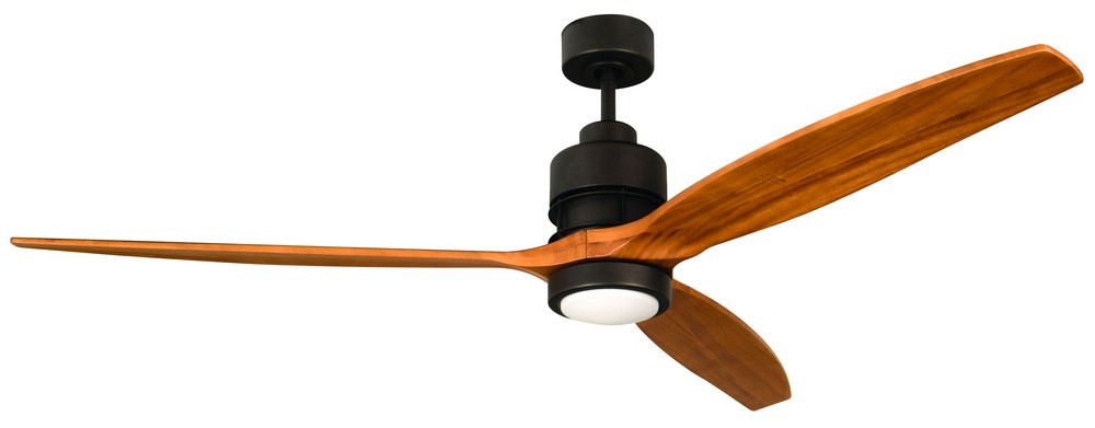 Craftmade Lighting-SON52ESP-60LOK-Sonnet - Ceiling Fan with Blades and Light Kit - 60 inches wide by 16.77 inches high Light Oak Blades  Espresso Finish with White Frosted Glass