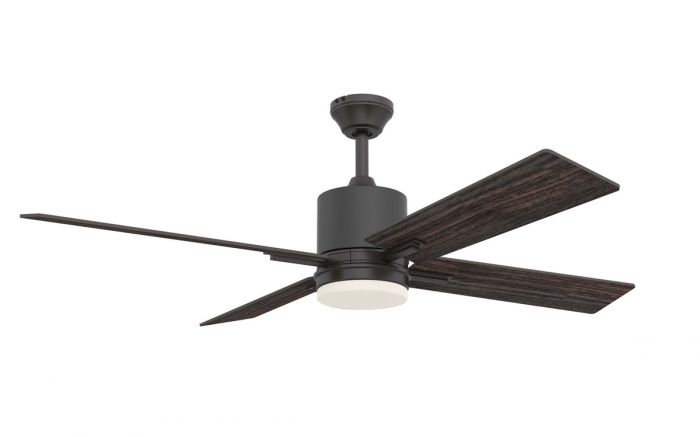 Craftmade Lighting-TEA52ESP4-Teana - 52 Inch Ceiling Fan with Light Kit Wall Mounted Control  Espresso Finish with Espresso/Walnut Reversible Blades
