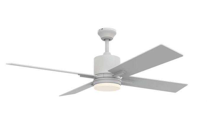 Craftmade Lighting-TEA52W4-Teana - 52 Inch Ceiling Fan with Light Kit Wall Mounted Control  White Finish with White/Silver Reversible Blades