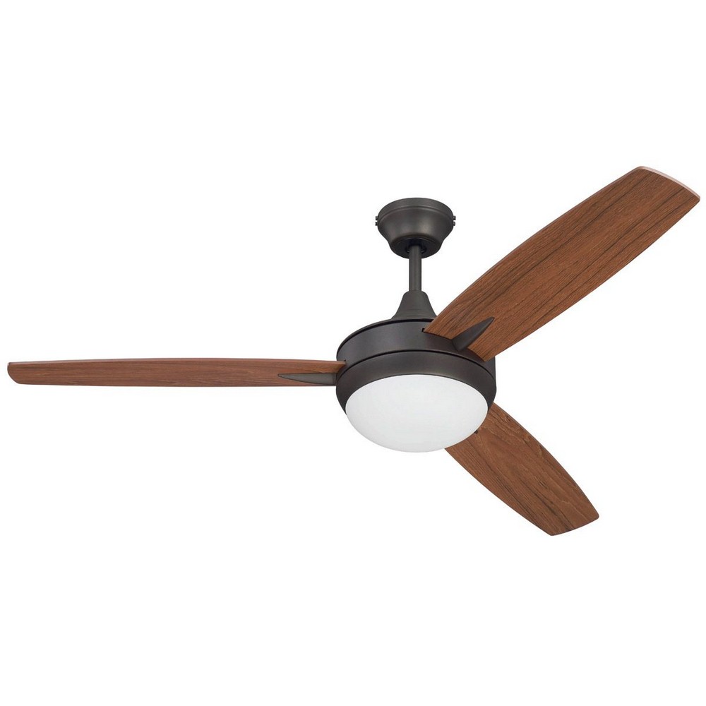 Craftmade Lighting-TG52ESP3-UCI-Targas - Ceiling Fan with Light Kit in Contemporary Style - 52 inches wide by 16.73 inches high Espresso Handheld Gloss Black Finish with Gloss Black Blades