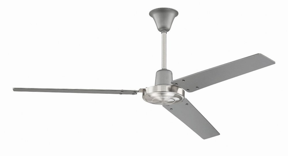Craftmade Lighting-UT56TBNK3M-Utility - Ceiling Fan in Contemporary Style - 56 inches wide by 18.07 inches high   Titanium/Brushed Polished Nickel Finish with Titanium Blade Finish