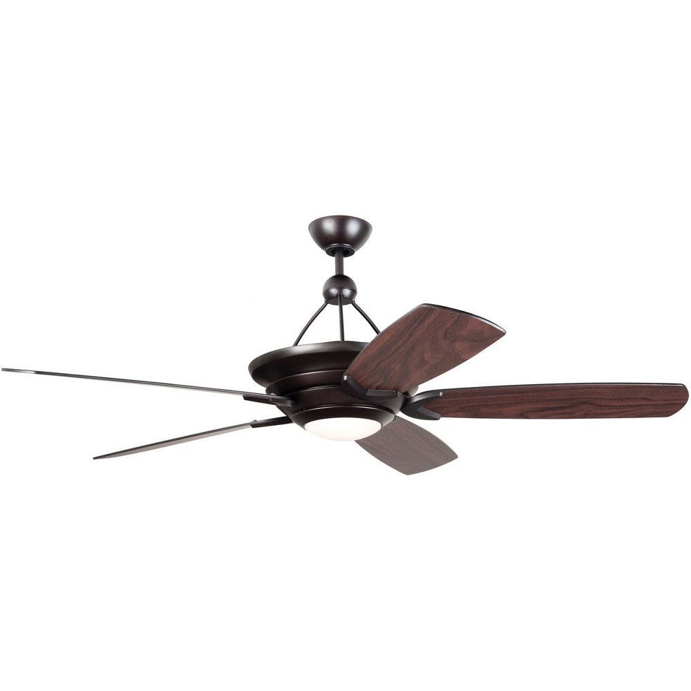Craftmade Lighting-VS60OB5-LED-Vesta - Ceiling Fan with Light Kit in Transitional Style - 60 inches wide by 19.92 inches high   Oiled Bronze Finish with Oiled Bronze/Mahogany Blade Finish with Matte O