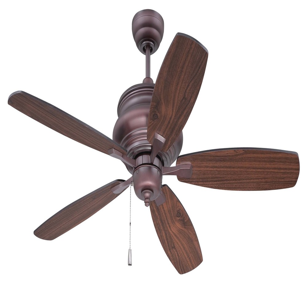 Craftmade Lighting-YOR52OB5-Yorktown - Ceiling Fan in Transitional Style - 52 inches wide by 17.7 inches high   Oiled Bronze Finish with Walnut/Oiled Bronze Blade Finish