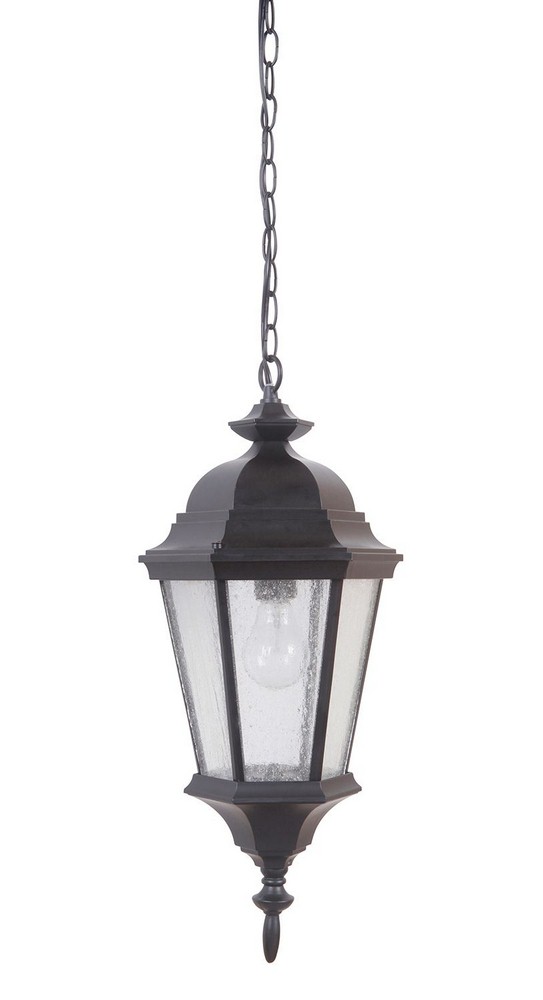 Craftmade Lighting-Z2911-OBG-Chadwick - 1 Light Outdoor Pendant In Traditional Style-19.78 Inches Tall and 9.41 Inches Wide Oiled Bronze Gilded  Oiled Bronze Gilded Finish with Clear Seeded Glass