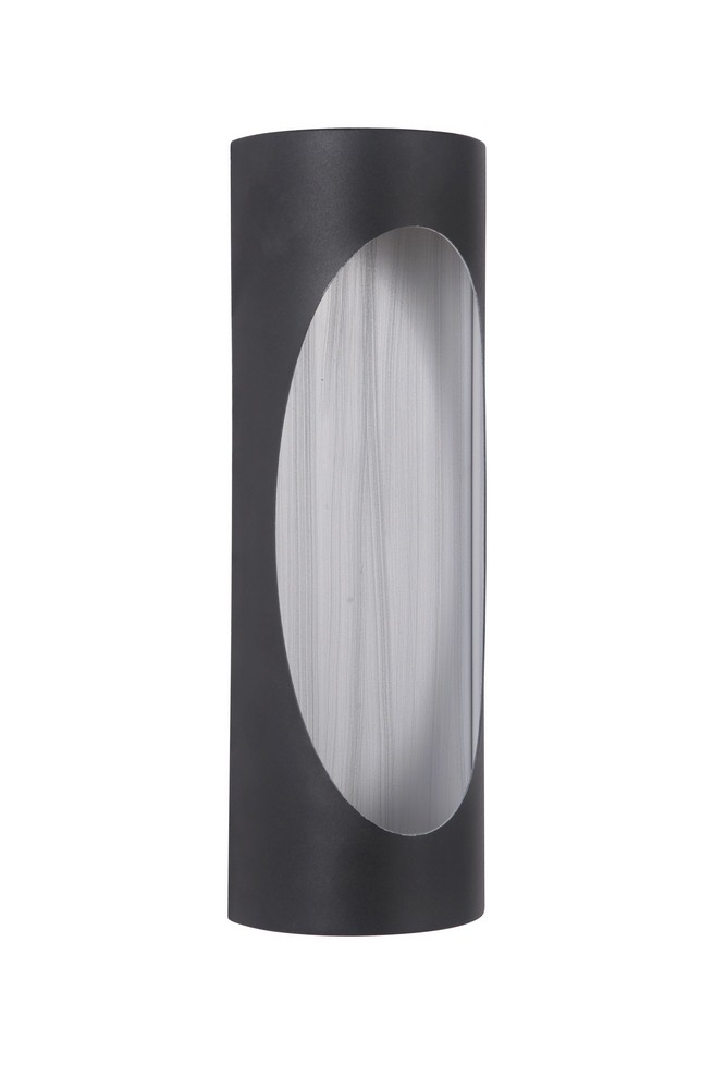 Craftmade Lighting-Z3112-TBBA-LED-Ellipse - 14W 2 LED Medium Outdoor Pocket Wall Lantern in Modern Style - 4.75 inches wide by 14 inches high   Matte Black/Brushed Aluminum Finish